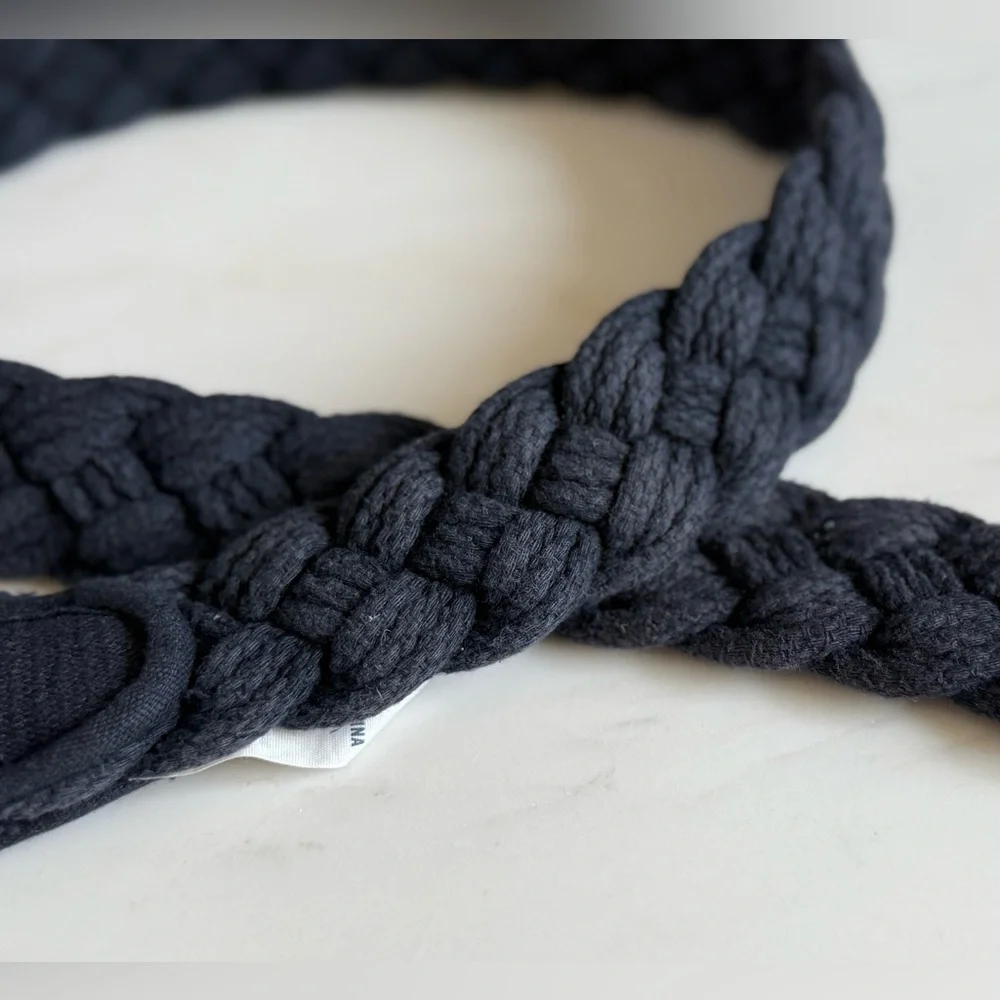 A&F Abercrombie & Fitch Belt Boys Braided Belt Navy Size 8